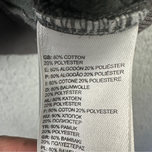 The North Face Charcoal Hoodie with Blue Logo Men’s Large - Picture 6 of 12